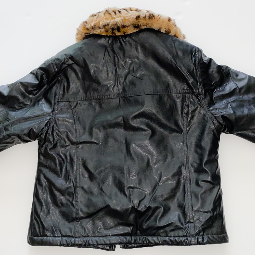 Copper Key Faux Leather Cheetah Fur Jacket - Picture 5 of 7